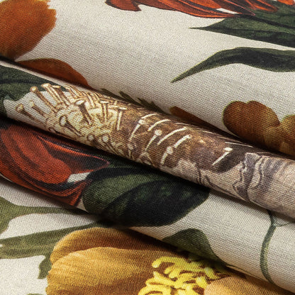 Cotton Voile - Pumice Stone Floral - Garden of Earthly Delights Print - Mood Exclusive Harvest Collection Folded