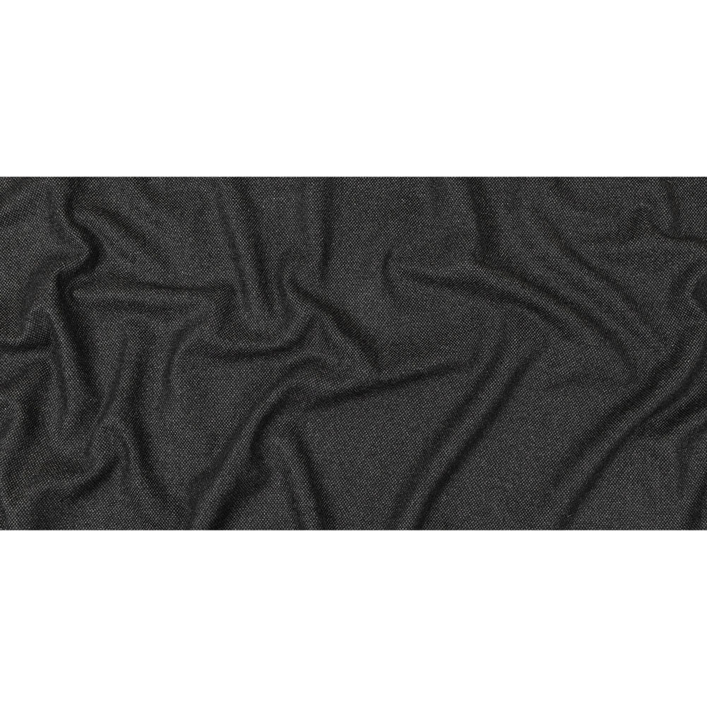 Obsidian and Gull Basketweave Blended Cashmere Coating Full