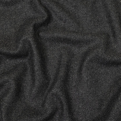 Obsidian and Gull Basketweave Blended Cashmere Coating