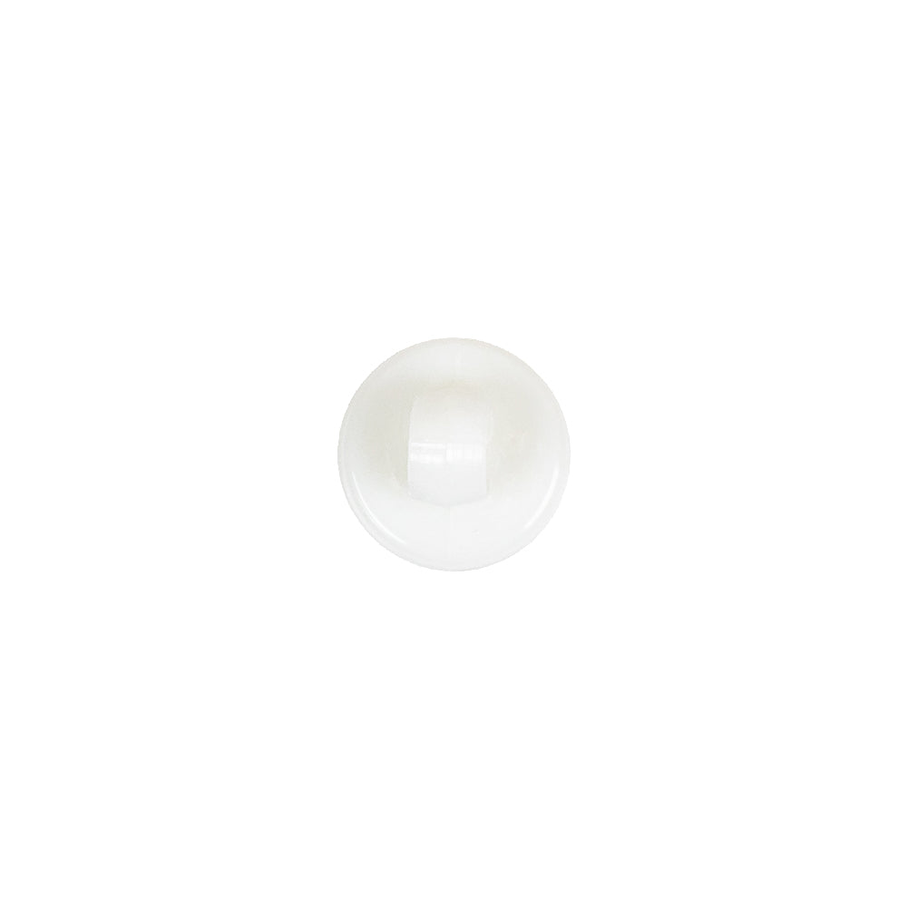 White Bevel Cut Shank Back Plastic Button - 16L/10mm Detail