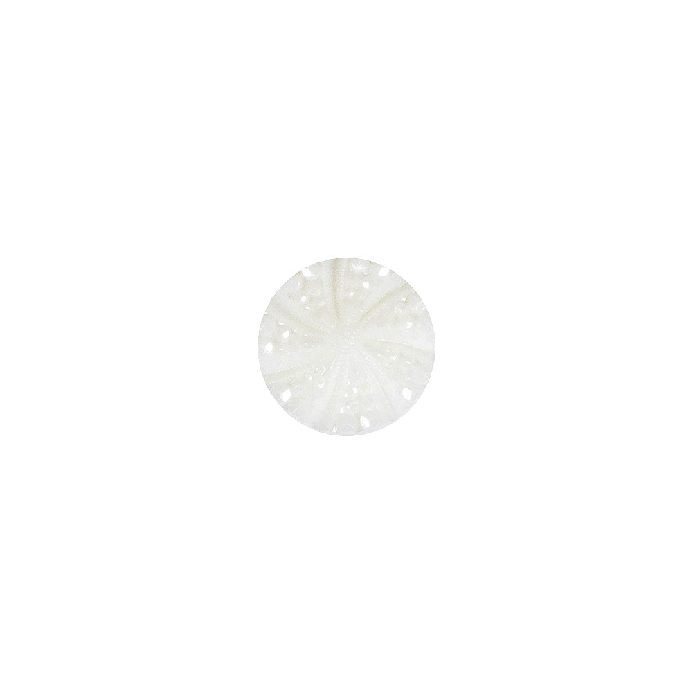 White Bevel Cut Shank Back Plastic Button - 16L/10mm