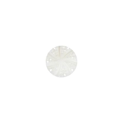 White Bevel Cut Shank Back Plastic Button - 16L/10mm