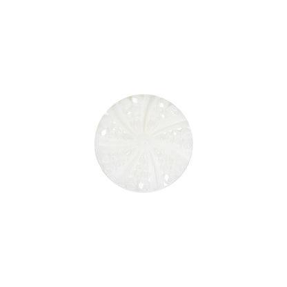 White Bevel Cut Shank Back Plastic Button - 20L/12.5mm
