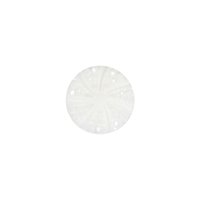 White Bevel Cut Shank Back Plastic Button - 20L/12.5mm