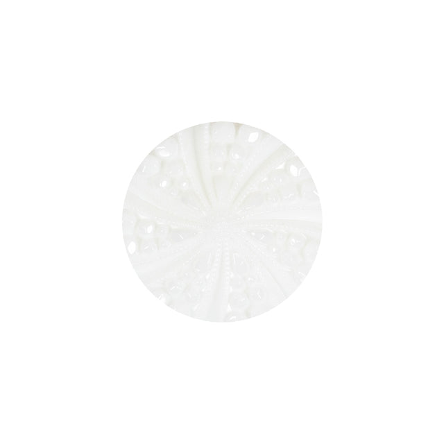 White Bevel Cut Shank Back Plastic Button - 30L/19mm