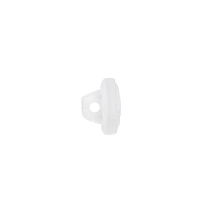 Transparent Molded Shank Back Plastic Button - 18L/11.5mm Folded
