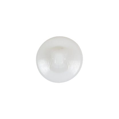 Italian White Concave Floral Molded Shank Back Plastic Button - 24L/15mm Detail