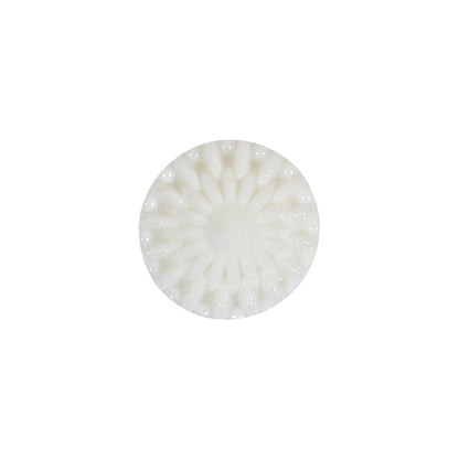 White Rays Molded Shank Back Plastic Button - 24L/15mm
