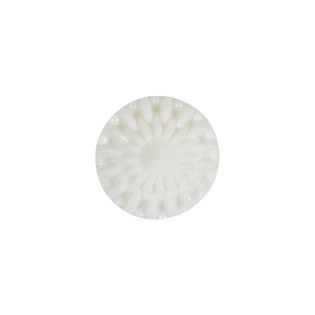 White Rays Molded Shank Back Plastic Button - 24L/15mm