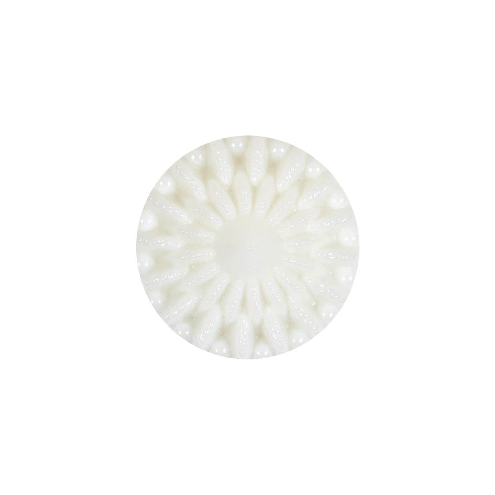 White Rays Molded Shank Back Plastic Button - 30L/19mm