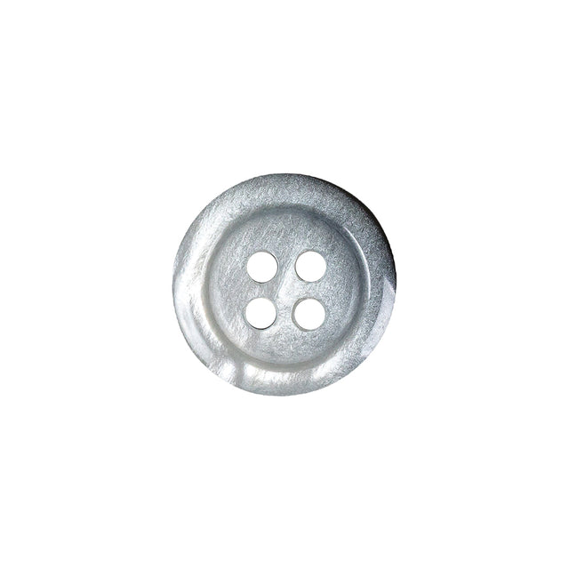 Gray and Black Shimmer Ombre Low Convex 4-Hole Plastic Button - 24L/15mm