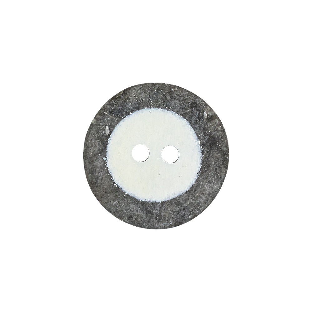 Italian Gray Striated Stone Look 2 Hole Plastic Button - 32L/20mm Detail
