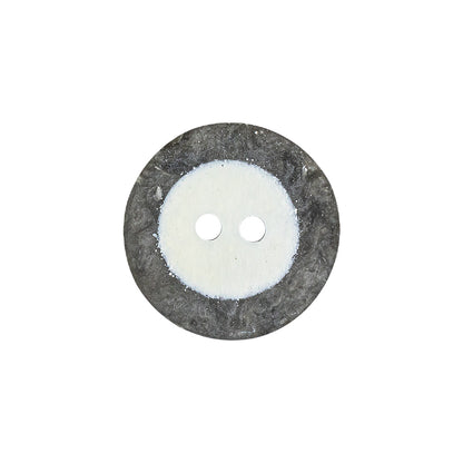 Italian Gray Striated Stone Look 2 Hole Plastic Button - 32L/20mm Detail