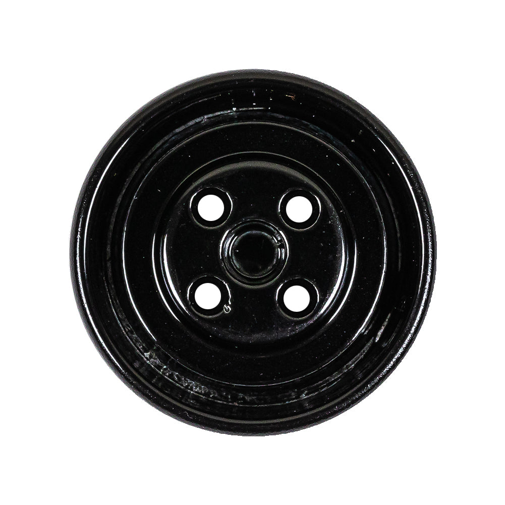 Black Metal 4-Hole Dish Button - 44L/28mm Detail