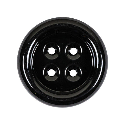 Black Metal 4-Hole Dish Button - 44L/28mm