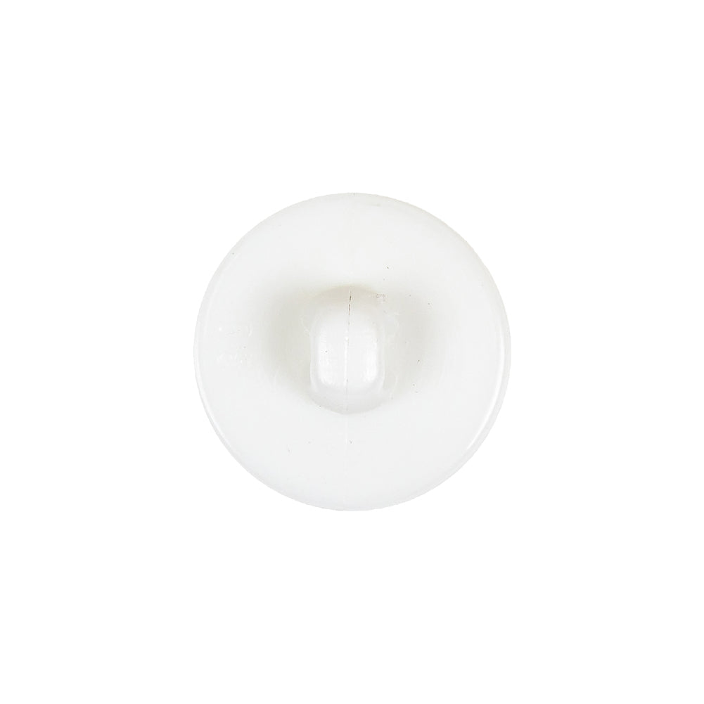 Italian White Faceted Center Floral Molded Shank Back Plastic Button - 30L/19mm Detail