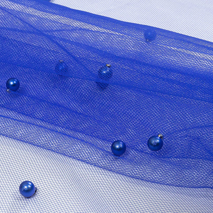 Beaded Tulle - Cobalt - Sylvie Collection