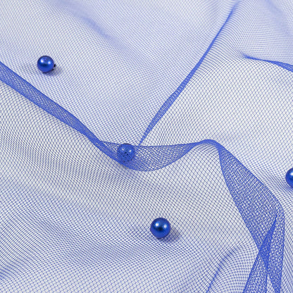 Beaded Tulle - Cobalt - Sylvie Collection