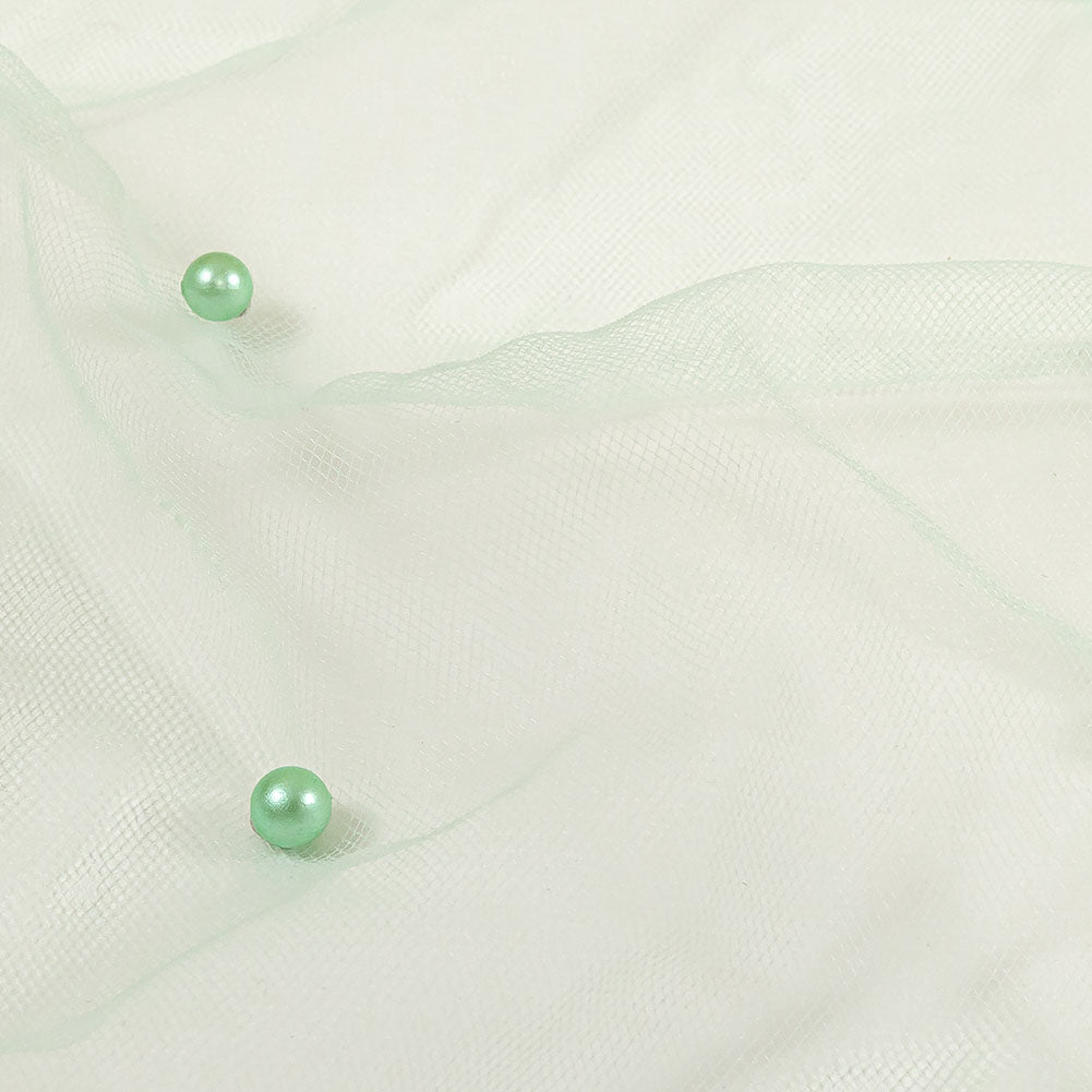 Beaded Tulle - Aqua - Sylvie Collection - Detail