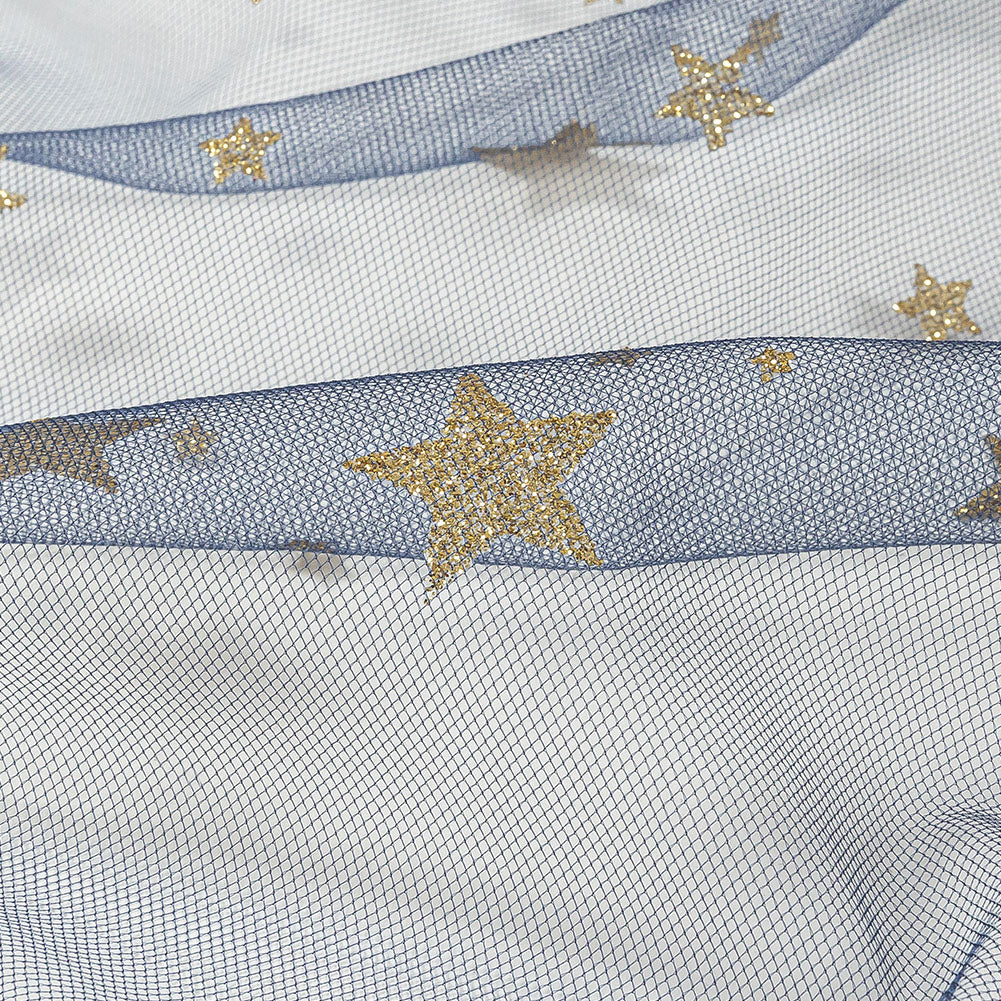 Starry Glitter Tulle - Bright Navy - Detail