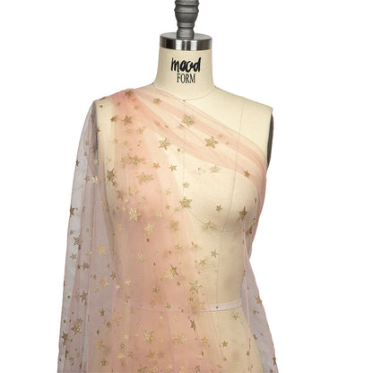 Starry Glitter Tulle - Pale Pink Detail