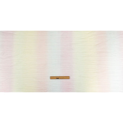 Pastel Rainbow Ombre Stripes Pleated Tulle Drape