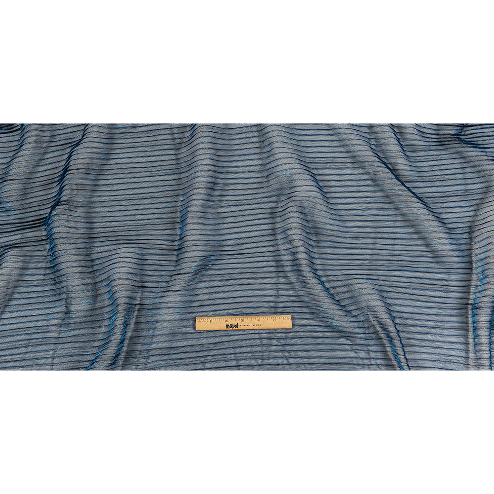 Metallic Stretch Plisse - Cobalt - Natalia Collection - Full