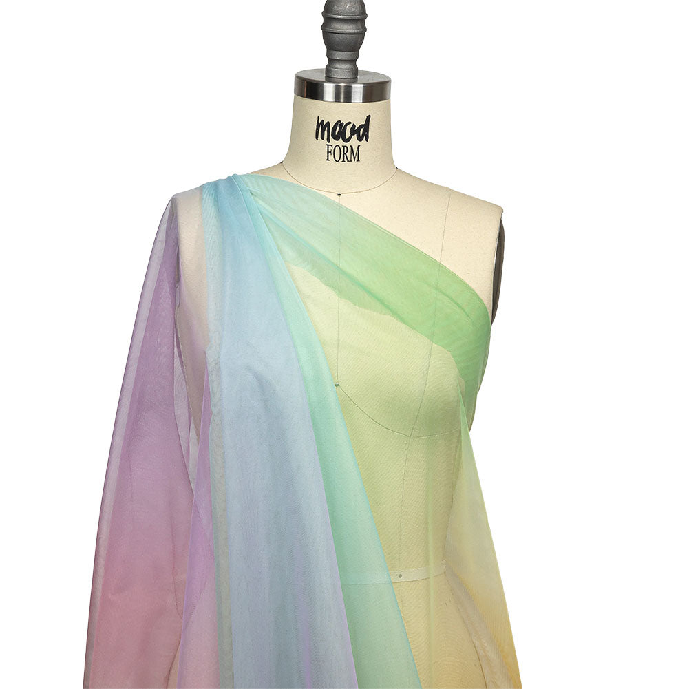 Ombre Stripes Shadow Tulle - Rainbow - Drape