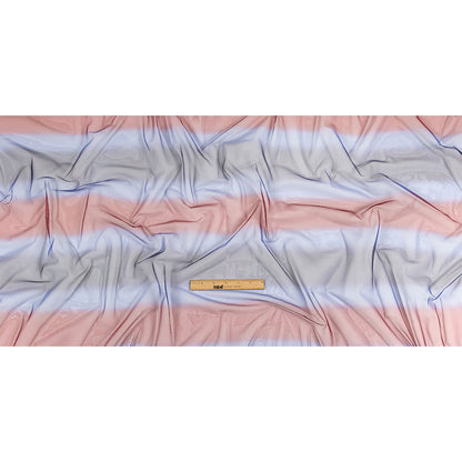 Ombre Stripes Shadow Tulle - Red, Mazarine Blue and Navy