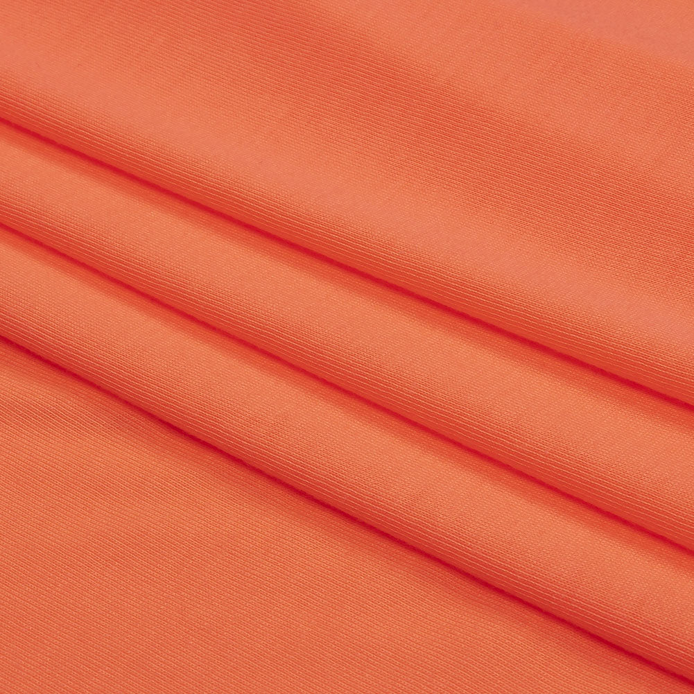 Neon Coral Recycled Polyester Jersey - Folded