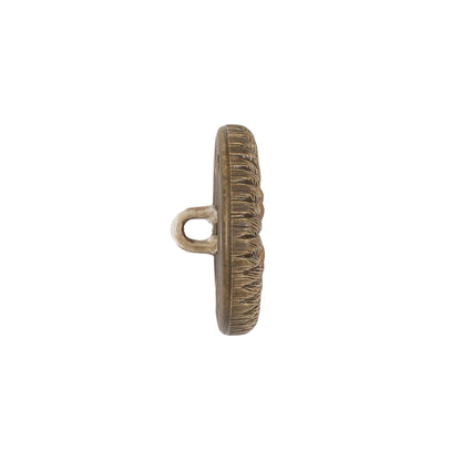 Beige and Olive Star Rope Textured Shank Back Plastic Button - 32L/20mm Folded