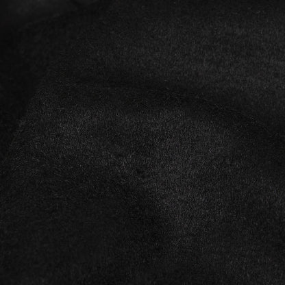 Black Brushed Wool Coating Detail
