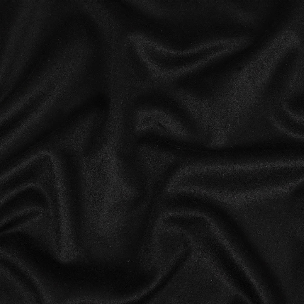Black Brushed Wool Coating