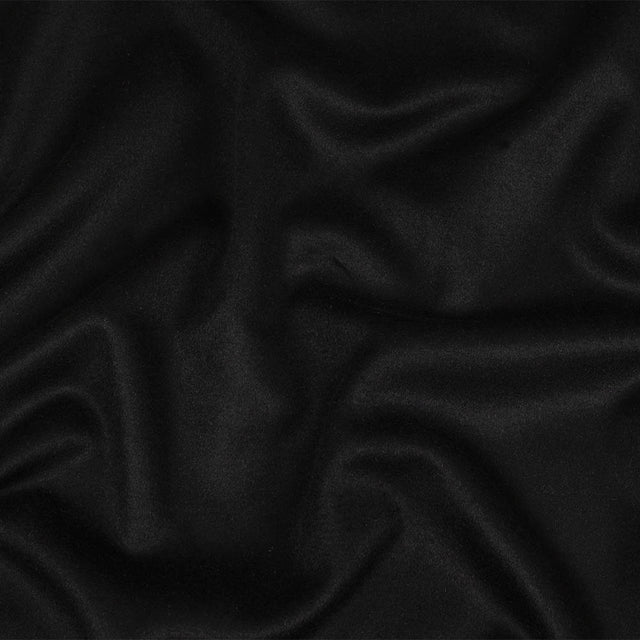 Black Brushed Wool Coating