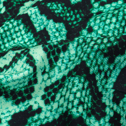 Compression Swimwear Tricot, UV Protective with Aloe Vera Microcapsules - Jade Python Skin - Caye Collection