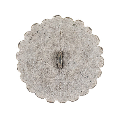 Silver Sunflower Shank Back Metal Button - 48L/30.5mm Detail
