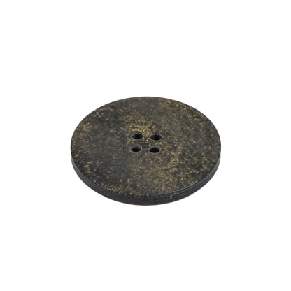 Black and Gold Glitter 4-Hole Plastic Button - 36L/23mm Folded