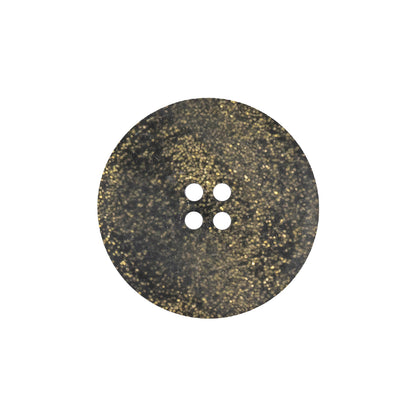 Black and Gold Glitter 4-Hole Plastic Button - 36L/23mm