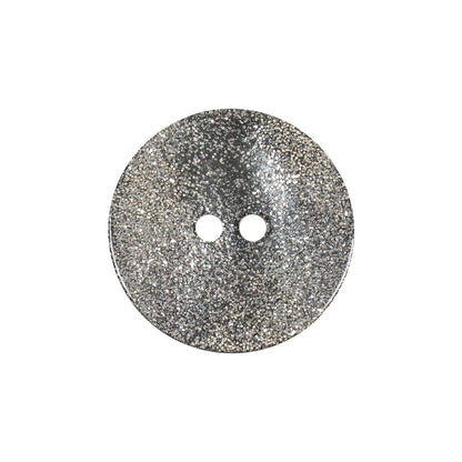 Silver and Black Glitter 2-Hole Button - 36L/23mm