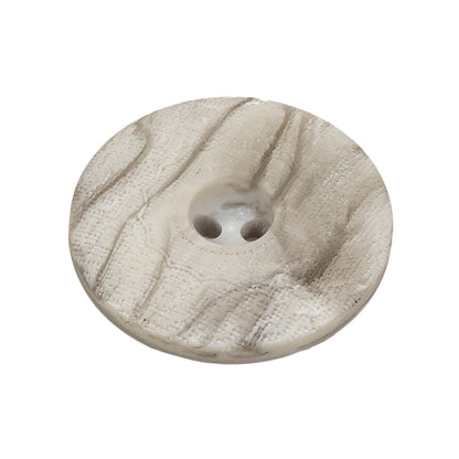 Italian Moonstruck and Fallen Rock Swirled Lacy Textured Wide Rim 2-Hole Plastic Button - 44L/28mm Folded