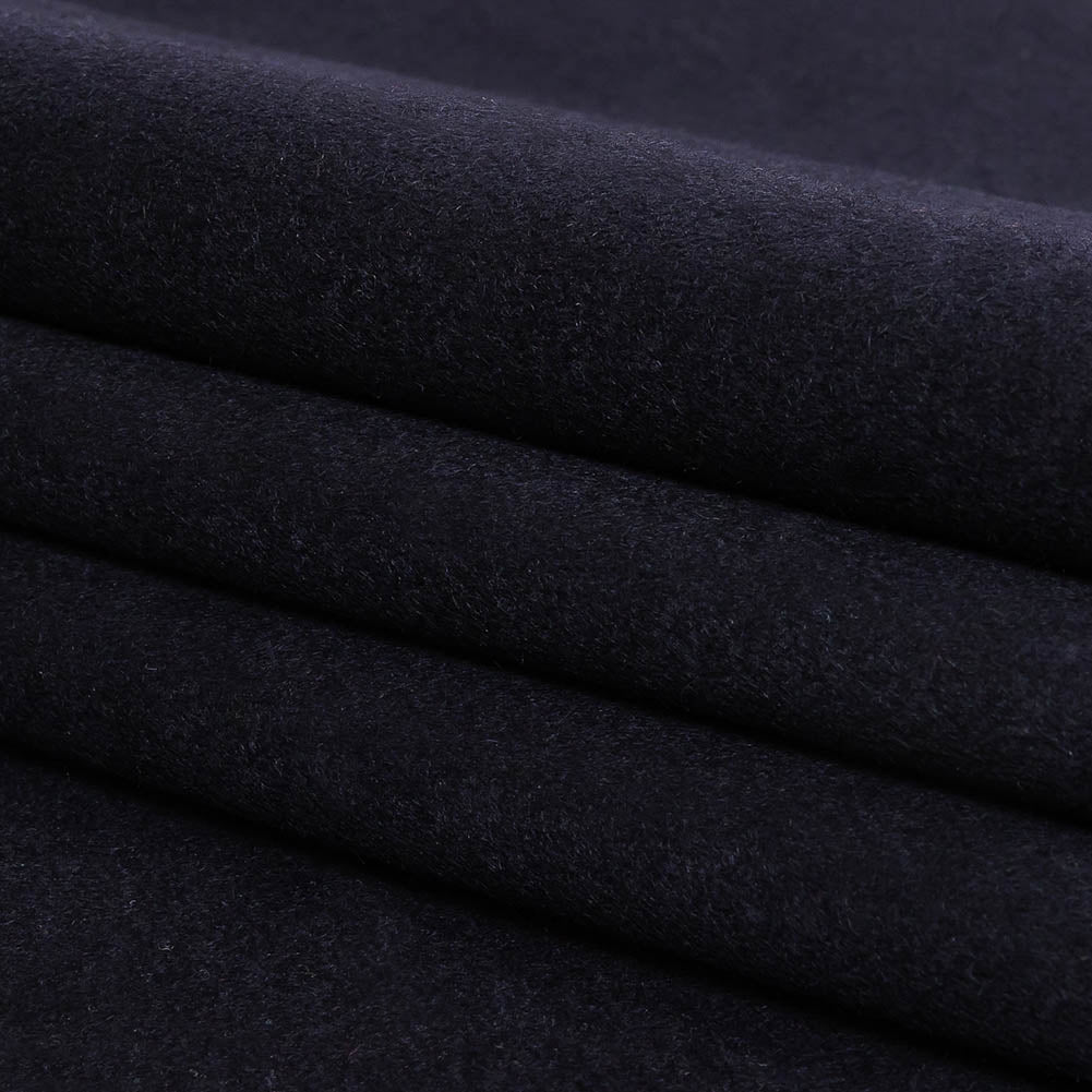 Night Sky Brushed Wool Double Cloth Coating Folded