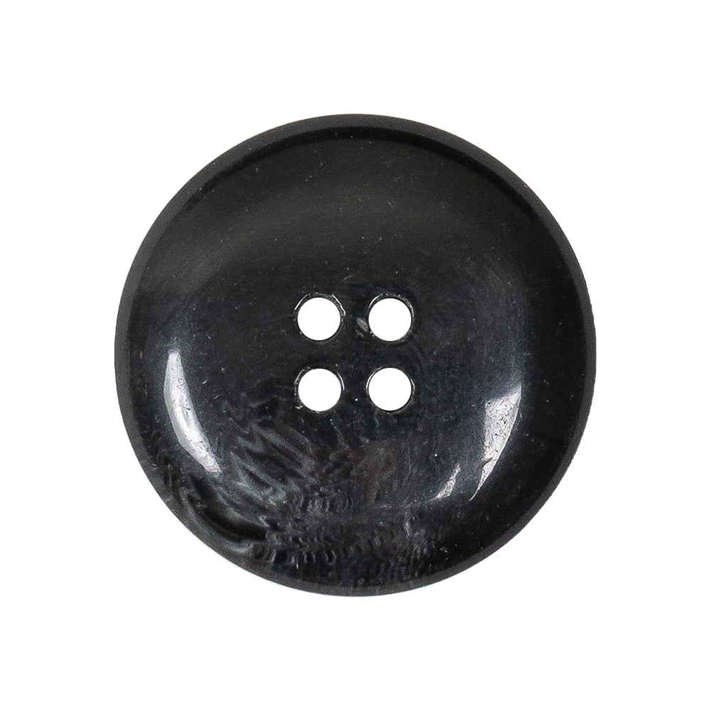 Charcoal Chunky Rolled Rim 4-Hole Plastic Button - 42L/27mm Detail