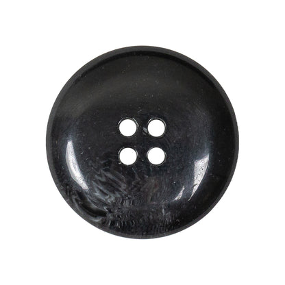 Charcoal Chunky Rolled Rim 4-Hole Plastic Button - 42L/27mm Detail