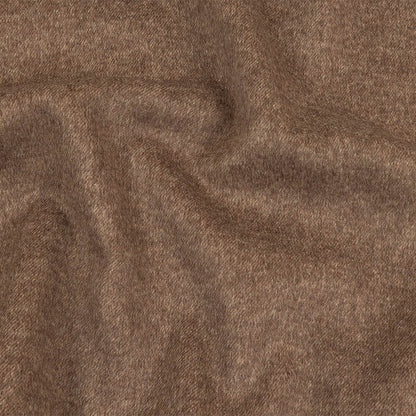Carafe and Beige Heathered Brushed Wool Twill Double Cloth Coating