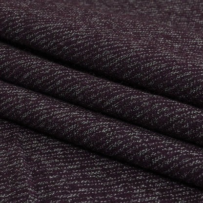 Plum and Gray Diagonal Stripes Wool Blend Knit Folded