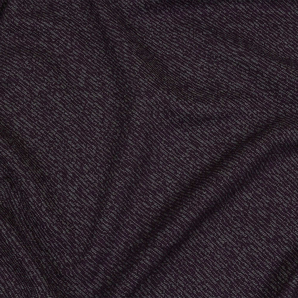 Plum and Gray Diagonal Stripes Wool Blend Knit