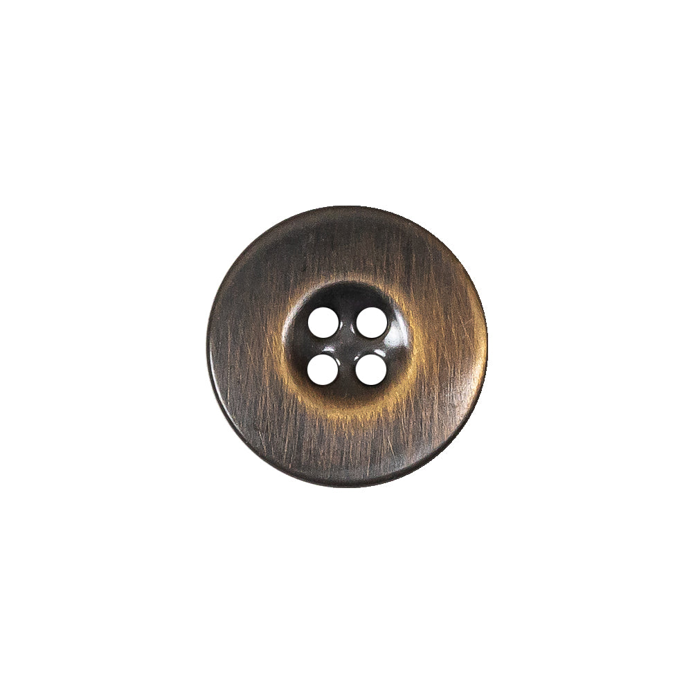 Antique Brass Metal 4-Hole Button - 24L/15mm