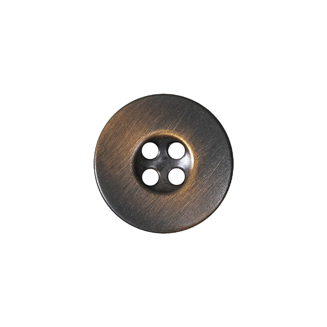 Antique Brass Metal 4-Hole Button - 28L/18mm