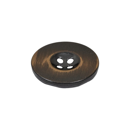Antique Brass Metal 4-Hole Button - 36L/23mm Folded