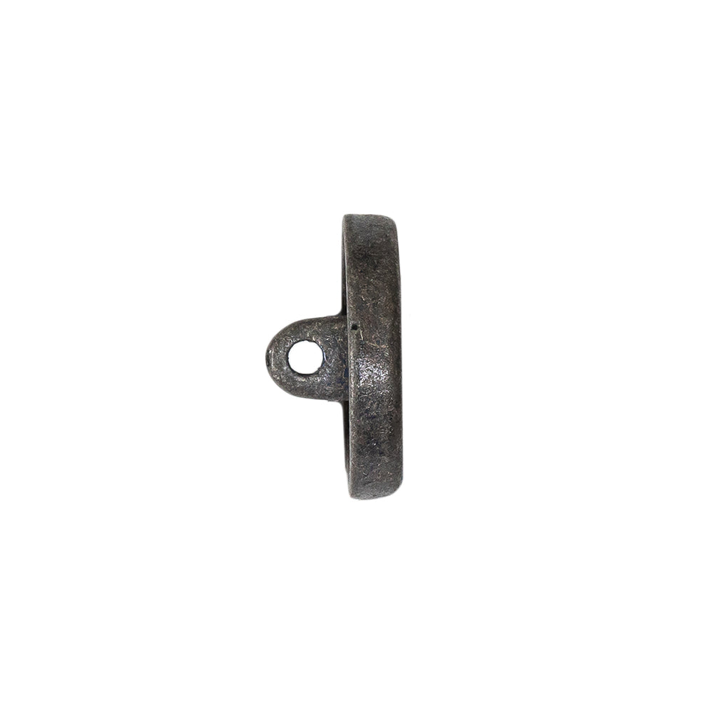 Italian Denim Geometric Shank Back Button - 28L/18mm Folded